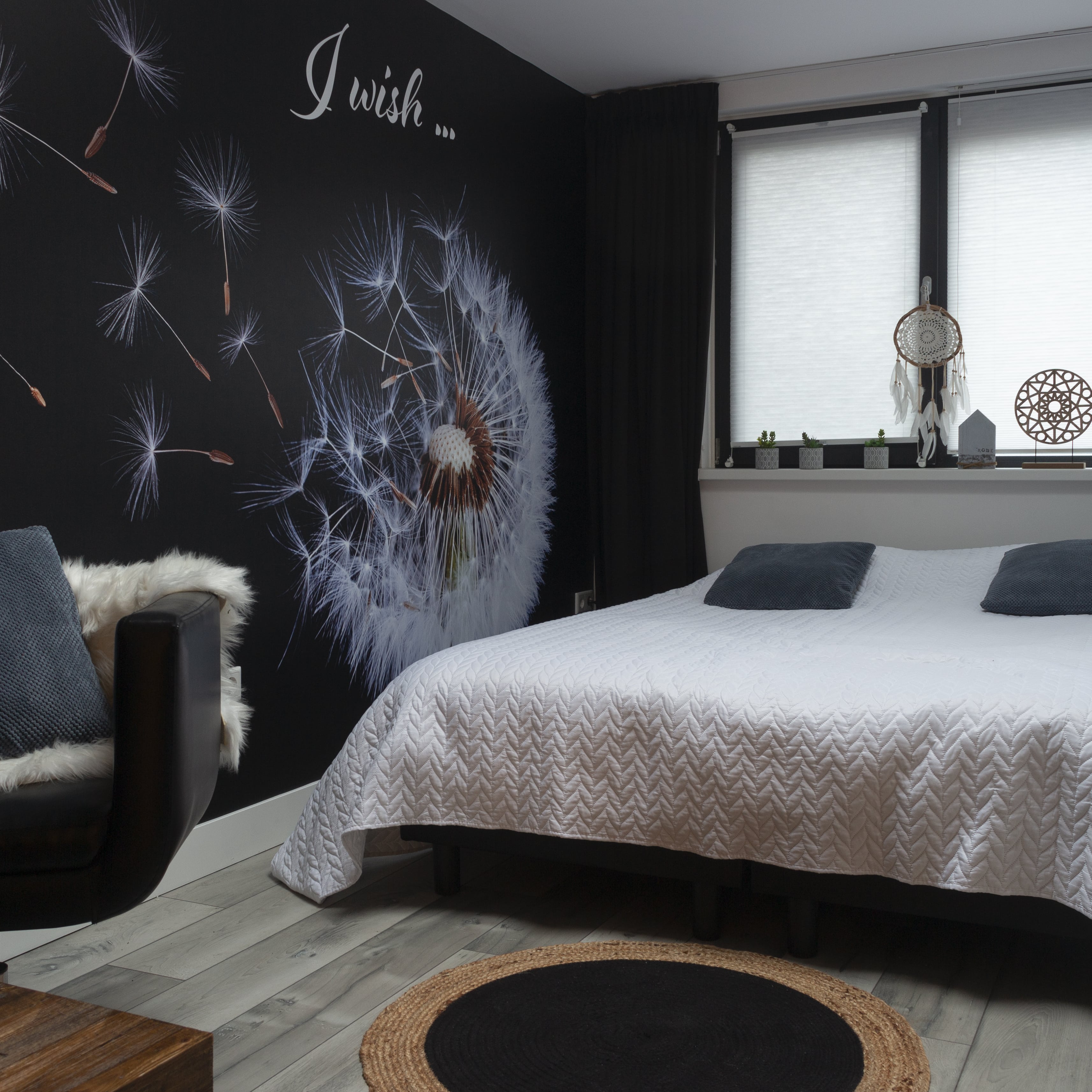 Binnenkant Wenskamer bed